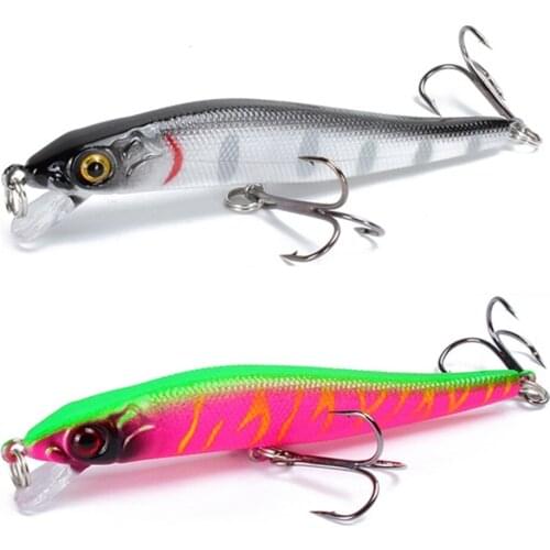Floating Minnow Trolling Fishing Lures 8.5cm6g Plastic Artificial Baits Wobblers Crank Baits Pike Pesca Tackle with Treble Hooks