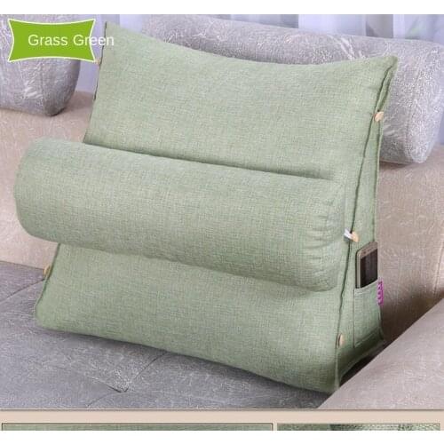 Simple Solid Color Backrest Pillow Soft Support Waist Chair Lounger Pads Warm Tatami Mattress Home Decor