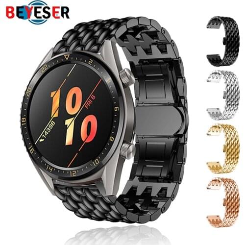 Metal Wrist Strap for HUAWEI WATCH GT 2 46mm Smart Watch Band Bracelet Watchband for HONOR Magic 2 46mm WristBand 22mm Correa
