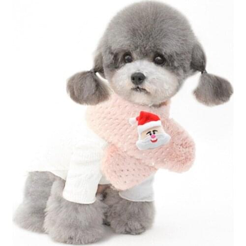 Christmas Dog Scarf Cat Chihuahua Yorkshire Poodle Pomeranian Schnauzer Pug French Bulldog Corgi Costume Pet Xmas Products