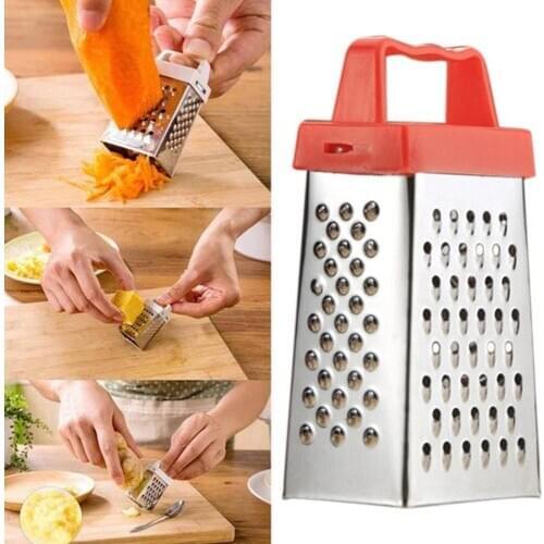 Stainless Steel Four-side Grater Handheld Multi-functional Grater for Cheese Garlic Ginger Vegetable Slicer Kitchen Fruit Tools