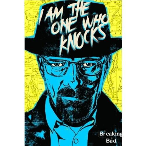Heisenberg I am One Who Knock Printed Canvas Poster 50X75 CM Popular Room Wall Poster