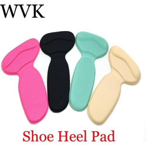 WVK new T-shape Shoe Heel Pad Grips Shoe Insert Insoles Foot Heel Protector Cushion Pads for Women Heel Grips Liner Arch Support