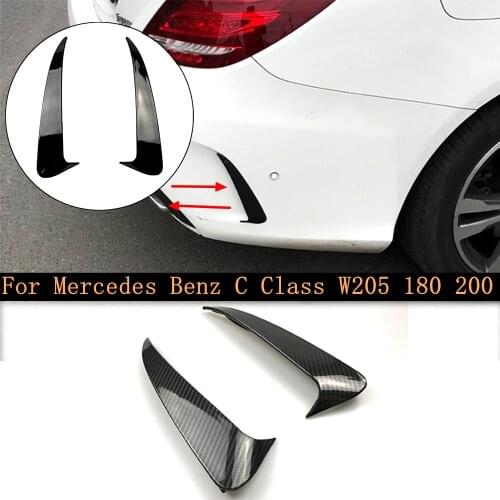 For Mercedes Benz C Class W205 180 200 Car Rear Side Body Trim Stickers Splitter Spoiler Air Knife Decoration Auto Accessories