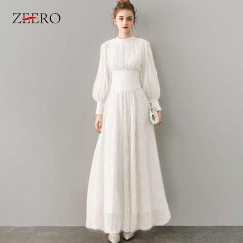 Women Tassel Lantern Long Sleeve Maxi Dress Elegant White Big Swing Party Long Dresses Ladies Vintage Dress Vestidos Plus Size