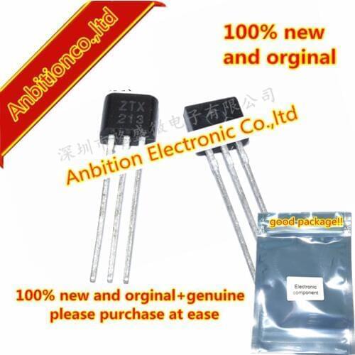 10pcs 100% new original ZTX213 TO-92S MOS PNP SILICON PLANAR GENERAL PURPOSE TRANSISTORS in stock