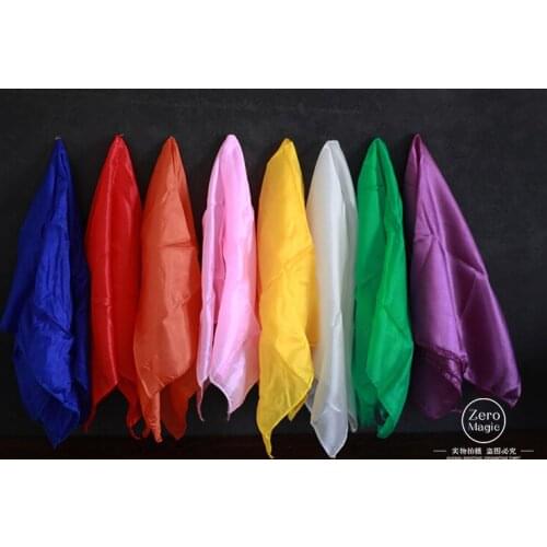 45*45cm Colorful Silk Scarf Magic Tricks Learning & education Magic silk for close up magic prop,gimmicks