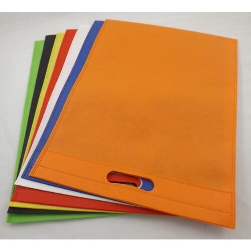 5pcs/lot,40*30cm.shopping Bags woven custom-made bag punching,non-woven fabric pack,print logo