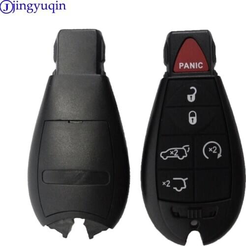 6 Buttons Remote Smart Key Shell for Chrysler Jeep Dodge Grand Caravan Durango Charger Journey Key Case Fob Cover Styling