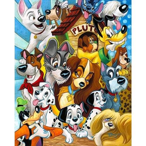 DIY 5D Diamond Painting Cross Stitch pattern full diamond Embroidery Brudo picture painting Rhinestone Needlework dog