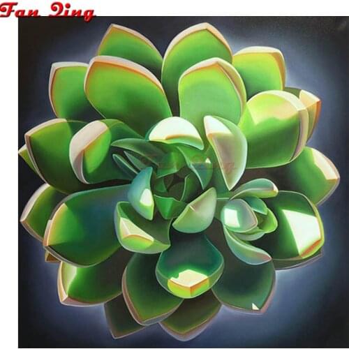 5D DIY Diamond Painting succulent plants cross stitch kits Diamond Embroidery Flower Rhinestones 3d mosaic needlework Home Decor