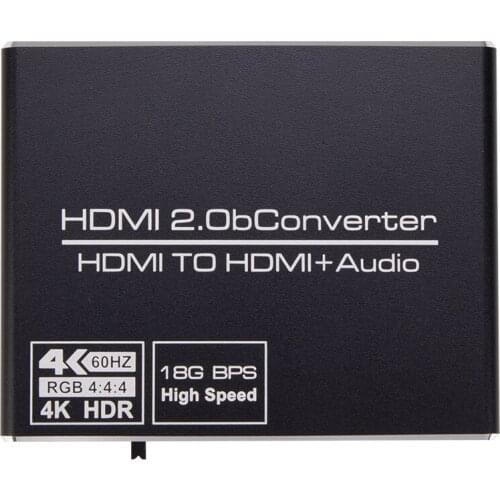 HD 4K Audio Extractor 4K HD Image Quality Stereo Sound Synchronous Audio DC 5V Interface 5.1 Sound Channel HD Audio Extractor