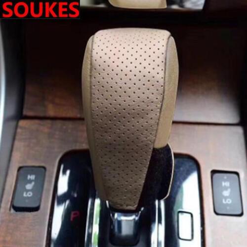 Car Styling Genuine Leather Gear Shift Knob Cover For Opel Astra H J G Insignia Mokka Corsa D Vectra C Zafira Meriva Infiniti q5