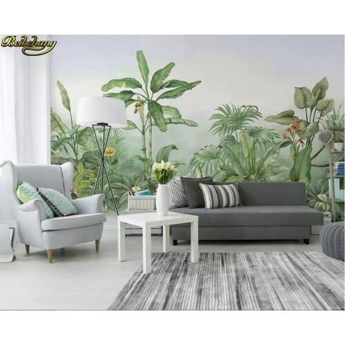 Beibehang Custom wallpaper 3d mural hand-painted plant banana tree western painting TV background wall papers home decor
