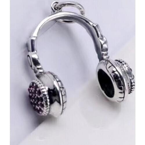 BOCAI New style personalized earphone pendant real pure s925 silver hip-hop trend handmade old men and women pendant