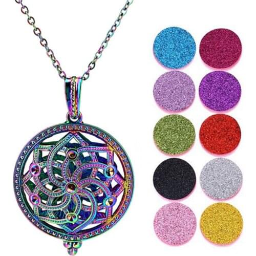 Bohemia Tree Flower Butterfly Dragonfly Locket Essential Oil Diffuser Necklaces Making Wonmen Handcraft Party Gift Jewelry
