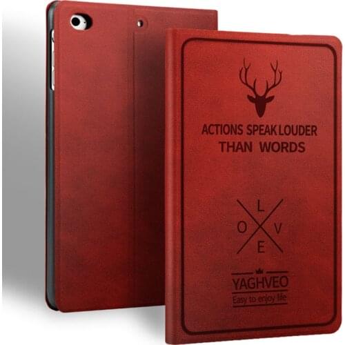 Smart Wake Leather Case For Apple 2019 New iPad mini 5 Luxury Cover Deer Style Flip Stand Protective Case for iPad mini 4