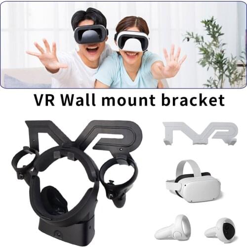 VR Headset Holder VR Headset Controller Wall Hanger Stand Replacement for Oculus Quest 2