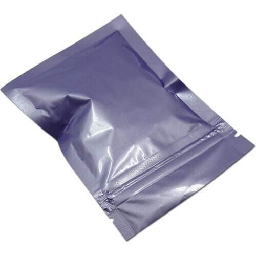 DHL 1400pcs Glossy Surface Zip Lock Aluminum Foil Bags Heat Sealable Moistureproof Food Nuts Coffee Storage Foil Bag With Zipper