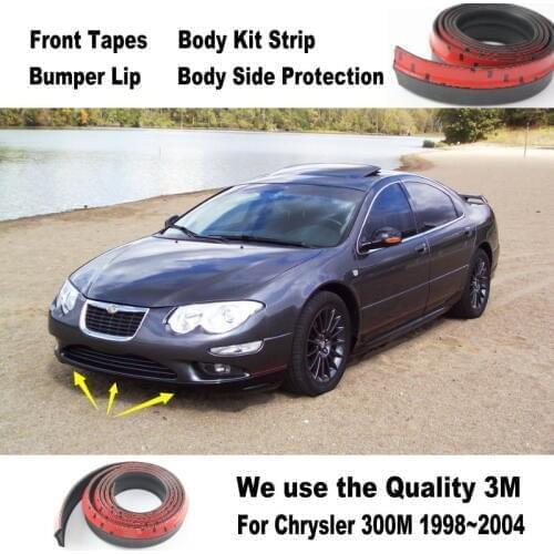 For Chrysler 300 300C 300M For Lancia Thema Car Bumper Lips / Spoiler Body Kit Strip Front Tapes / Body Chassis Side Protection