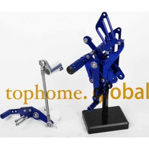 For Yamaha YZF R1 2009 - 2014 Motorcycle Blue CNC Rearsets Foot Pegs Rear Set 2010 2011 2012 2013