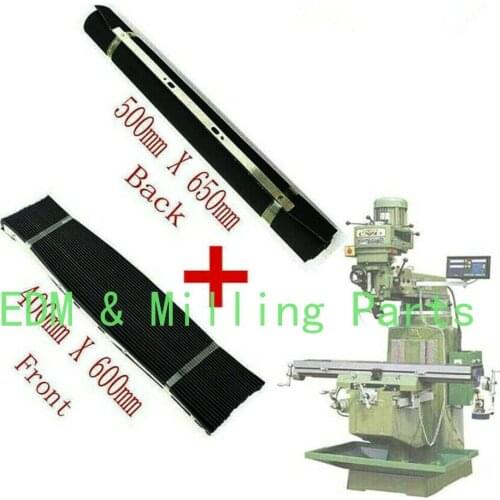 CNC Milling Machine Accordion Type Way Rubber Cover Set Front +Back 500mm X 650mm + 400mm X 600mm For Bridgeport Mill Part