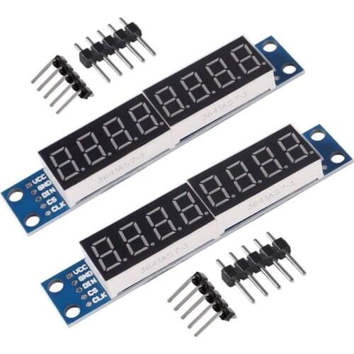 2PCS 8 Digit 7 Segment Module MAX7219 Segment Tube LED Display Module for Arduino MCU/51/AVR/STM32/Raspberry Pi 4 Model B
