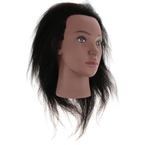 Cosmetology Afro Mannequin Head with Hair for Braiding Cornrow Practice Head