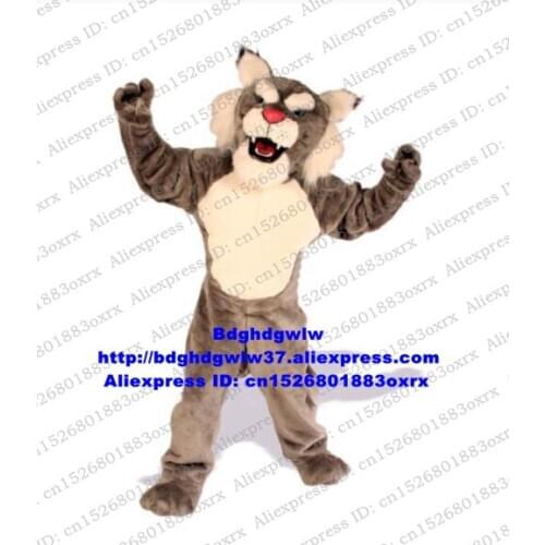 Power Wild Cat Wildcat Caracal Ocelot Leopard Cat Lynx Mascot Costume Adult Cartoon Character Start Business Grad Night zx2896