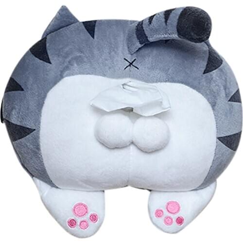 Creative Cartoon Paper Napkin Tissue Box Animal Tissue Napkin Paper Box Cute Cat Napkin Holder Portable Tissue Box Cover