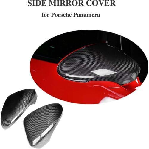 Rear View Mirror Cover for Porsche Panamera 971 2017 - 2019 Add-on Carbon Fiber Side mirror Cap 1 pair