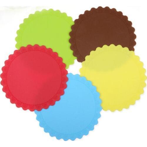 Kitchen Dining Room Silicone Heat Resistant Table Placement Mats Non-Slip Drink Coaster LX8526