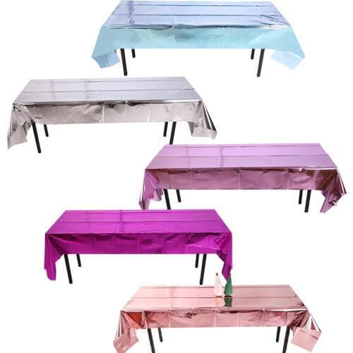 Disposable Party Glitter Table Cloth Birthday Rectangular Tablecloth Wedding Birthday Table Cloth Rectangular PVC Waterproof