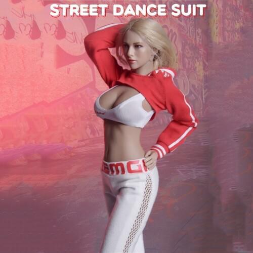 Sexy Fashion Fire Girl Toys 1/6 FG059 Street Dance Suit clothing set with Shoes For 12" Female PH Doll Action Figure Body
