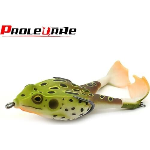 Proleurre Double Propeller Frog Wobblers Soft Baits Shad Soft Lure Jigging Fishing Lure Prop Topwater Silicone Artificial bait
