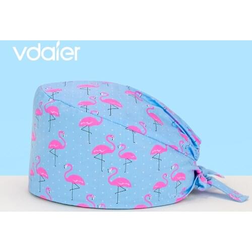 Cartoon printing Clinic work cap Medical Scrub cap Doctors Surgical cap Nurse hat Cotton scrub hat Pet Vet with Dentist Work Hat