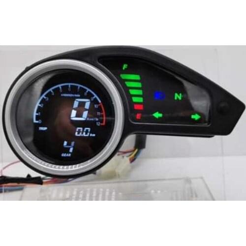 Universal Digital Motorcycle Odometer LCD Meter Speedometer Tachometer Gauges with Night Light