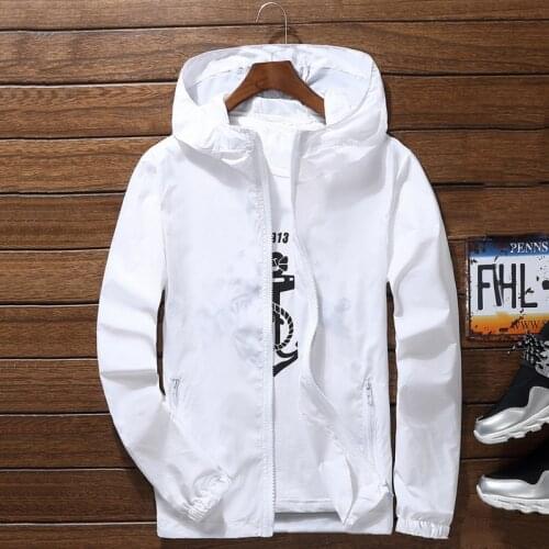 Men Wind Breaker Coat Zipper Hoodie Jacket Quick Drying Sport Outwear SM