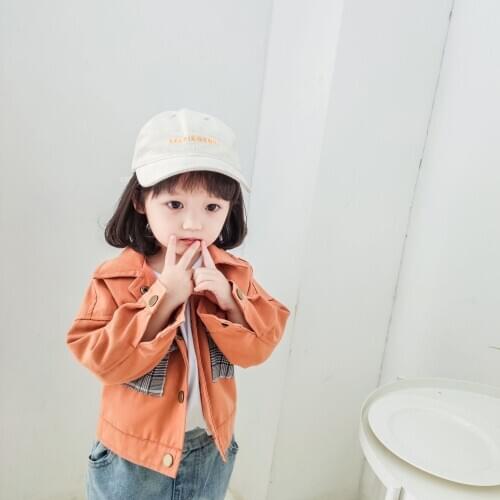 2 3 4 5 6 Years Toddler Girls Jackets Korean Plaid Pocket Fashion Jacket for Girl Kids Clothing High Quality Baby Outerwear New