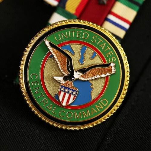 US UNITED STATES CENTRAL COMMAND SERVICE BADGE US ARMED FORCES ID BADGE PSB BADGE PIN Military Store