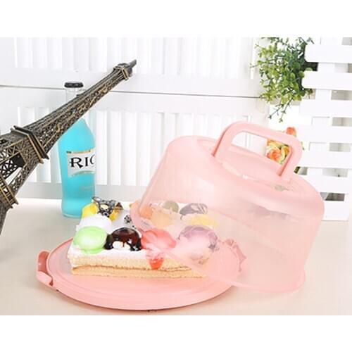 1PC Portable Cake Box Handle Secure Snap Anti-cross Smell Storage Carrier Box Home Baking Food Preservation Storage Box