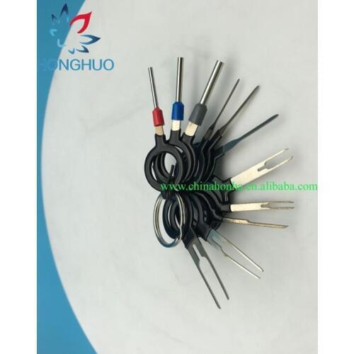 11pcs Auto Terminal Removal Tool Car Plug Wire Harness Terminal Extraction Pick Connector Crimp Pin Back Needle Remove Tool