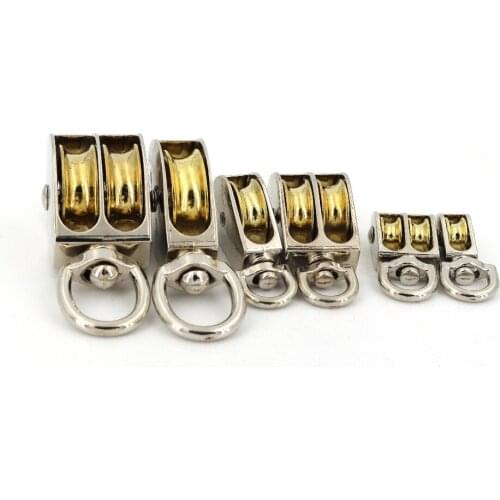 43/58/86mm Metal Sheave Zinc Alloy Fixed Pulley Crown Block And Tackle Lifting Wheel Mini Single/Double Pulley For DIY