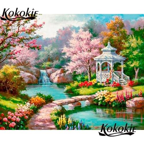 Diy diamond embroidery sale 5d diamond painting new arrival full square/ round picture of rhinestones garden diamond mosaic