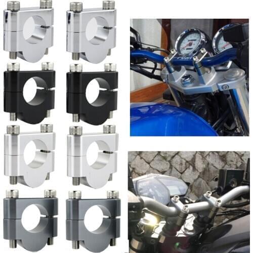 22mm 7/8" Handlebar Risers Mounting Clamps Aluminum For Suzuki GSX250R GSX 400 650F GSX1000S Katana SFV650 Gladius SV650 SV1000S