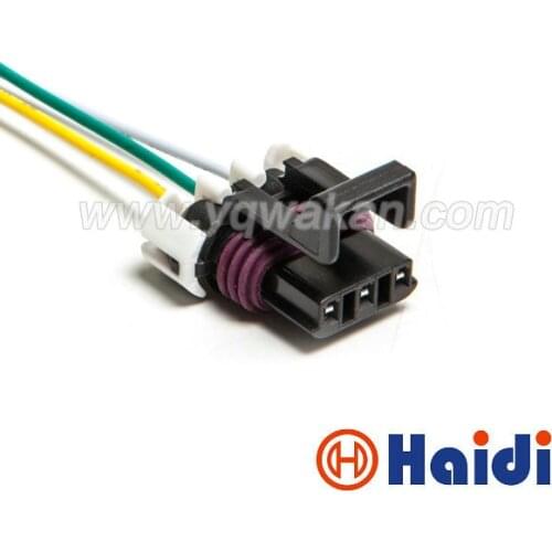 Free shipping 1set Delphi 3pin Waterproof Speed crankshaft position sensor plug wire harness 12110293