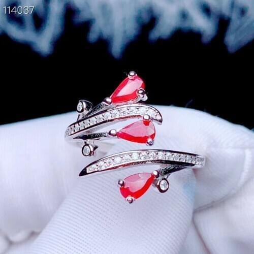 Free shipping Real and natural ruby 925 sterling silver gemstone Fine women jewelry