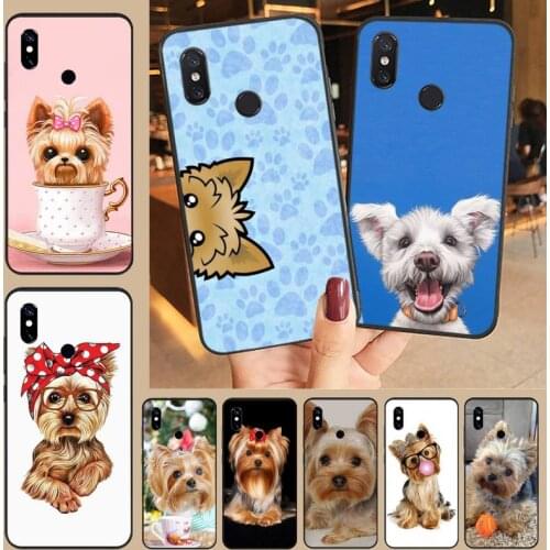 Yorkshire terrier dog cute cartoon animal Phone Case For Xiaomi Redmi note 7 8 9 t max3 s 10 pro lite cover funda coque shell