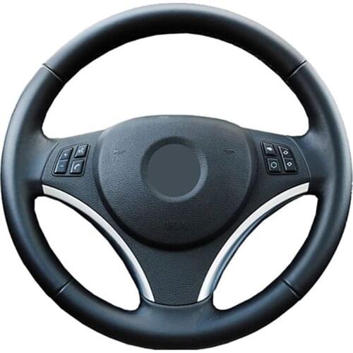 Car Steering Wheel Cover For BMW E90 325i 330i 335i E87 120i 130i 120d Customize Steering Wrap Microfiber Leather Hand Sewing