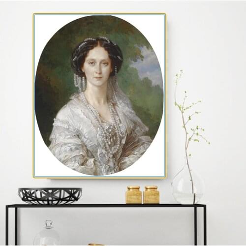 Citon Winterhalter《Portrait Of Empress Maria Alexandrovna》Canvas Oil painting Artwork Picture Wall Decor Modern Home Decoration